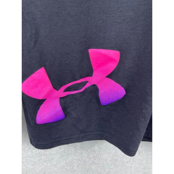 Under Armour She's a‎ Fighter Shirt Women's S Black Long Sleeve Semi Fitted - Picture 5 of 9